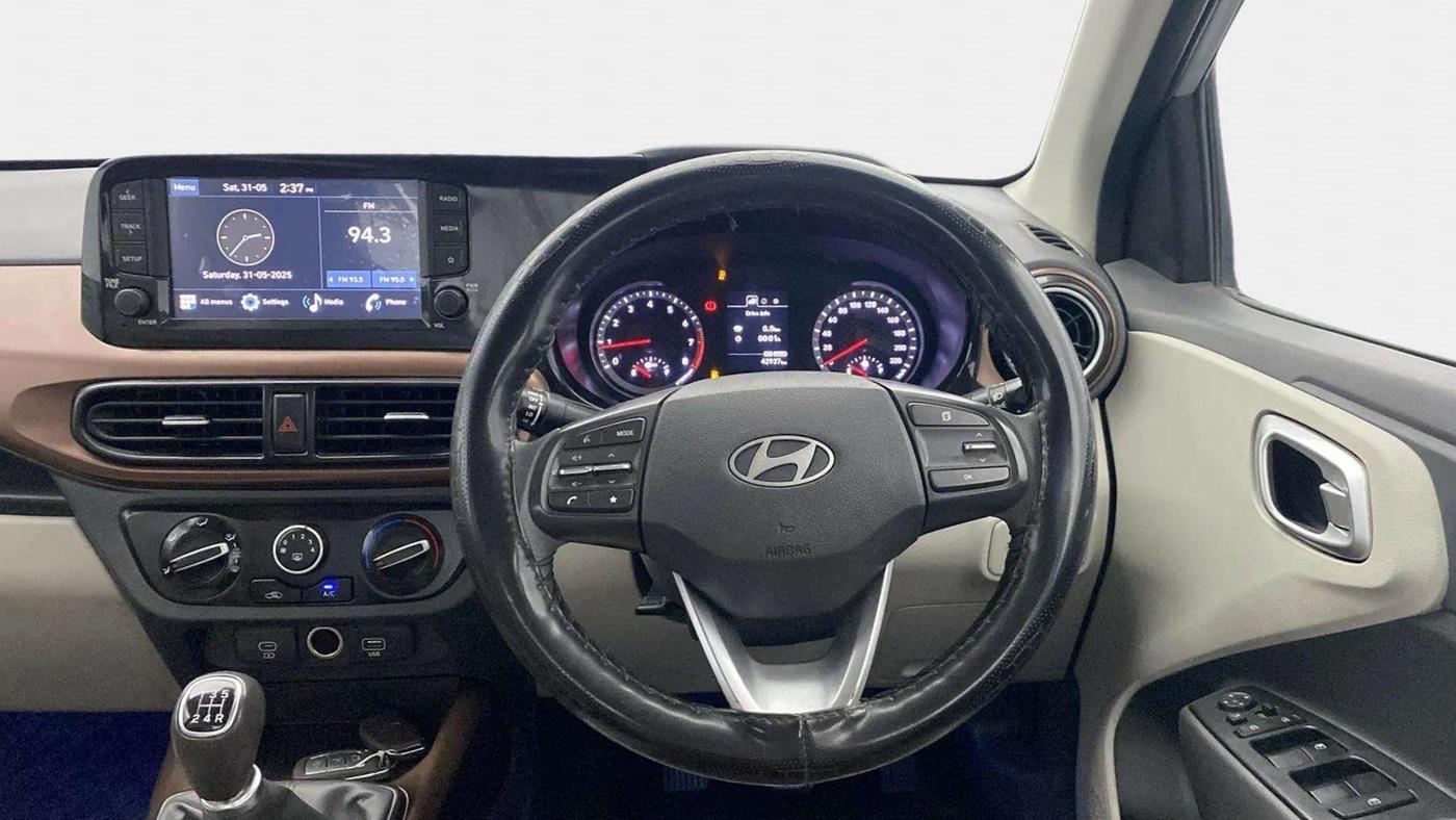 2023 Hyundai AURA SX 1.2 CNG, CNG, Manual, 42,925 km, Steering Wheel Close Up
