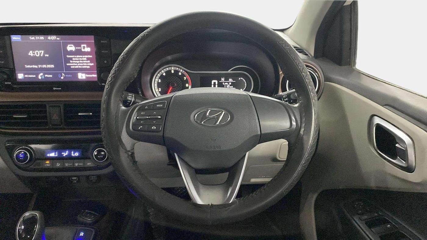 2021 Hyundai AURA SX PLUS 1.2 AMT, Petrol, Automatic, 22,467 km, Steering Wheel Close Up