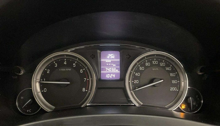 2016 Maruti Ciaz VXI+, Petrol, Manual, 74,036 km, Odometer Image