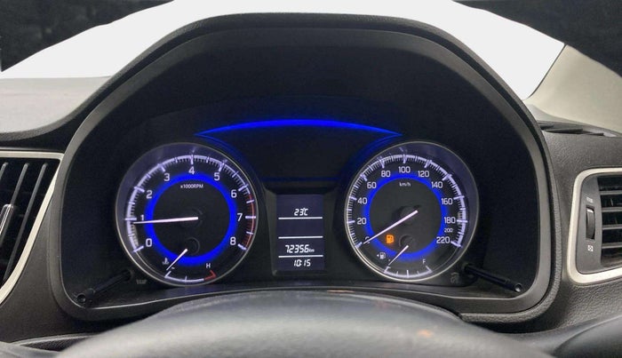 2017 Maruti Baleno DELTA PETROL 1.2, Petrol, Manual, 72,320 km, Odometer Image