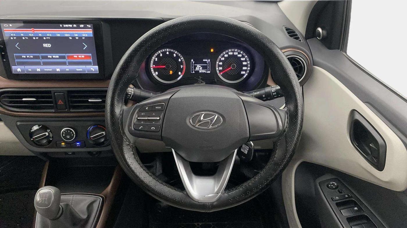 2022 Hyundai AURA S 1.2 CNG, CNG, Manual, 39,695 km, Steering Wheel Close Up