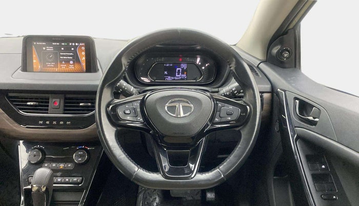 2022 Tata NEXON XZA PLUS (PREMIUM) KAZIRANGA PETROL, Petrol, Automatic, 27,027 km, Steering Wheel Close Up