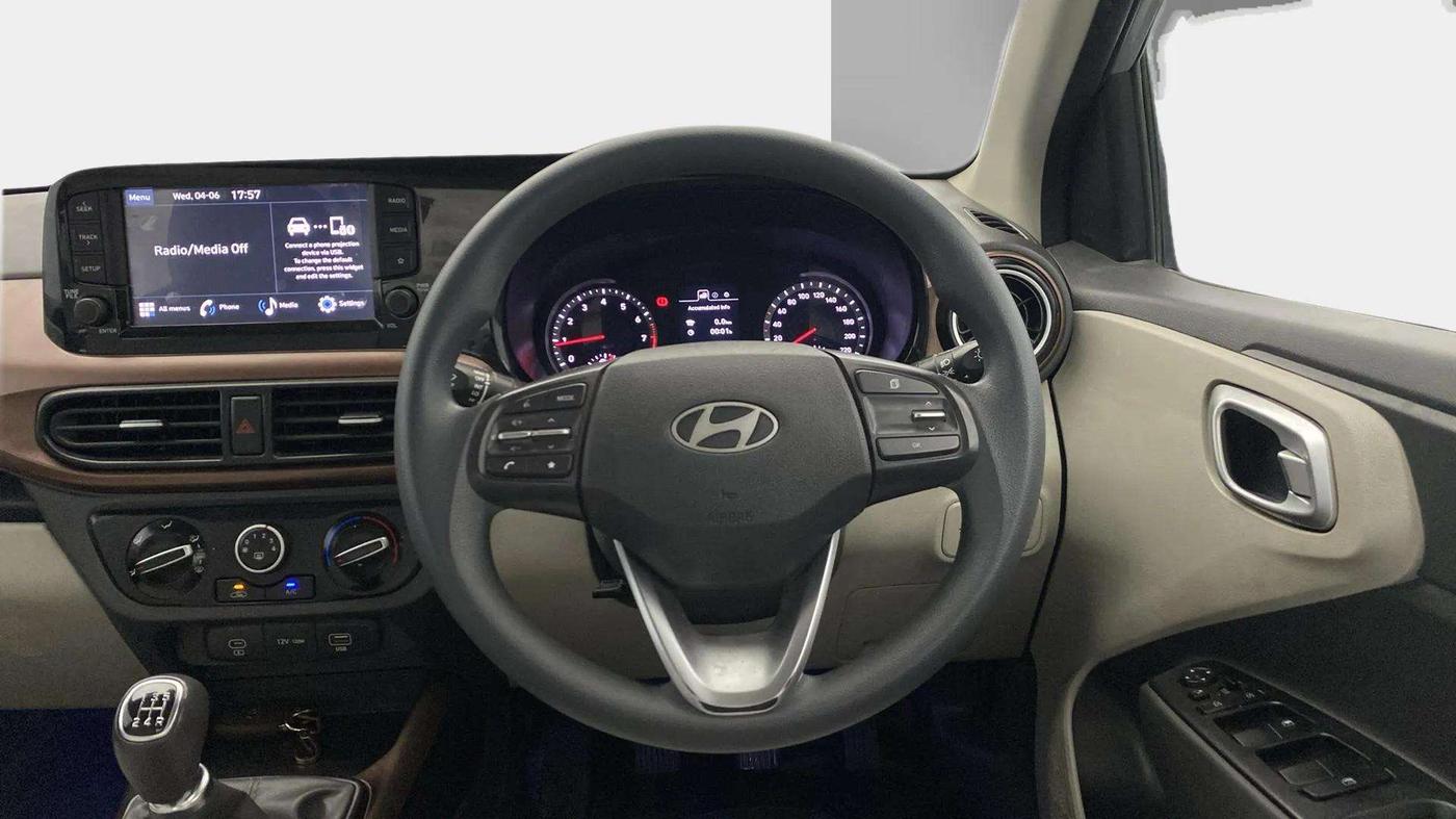 2023 Hyundai AURA SX 1.2 CNG, CNG, Manual, 40,328 km, Steering Wheel Close Up