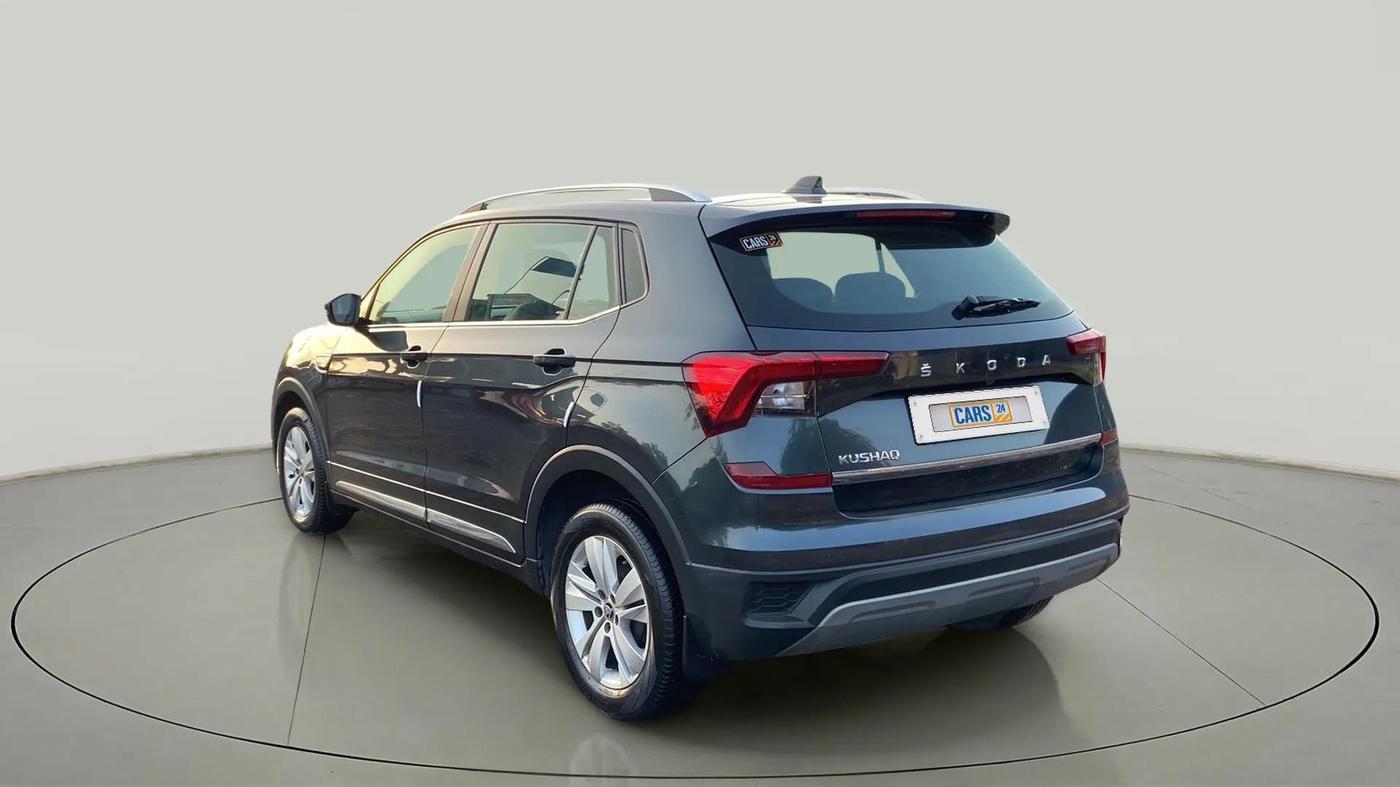 2022 Skoda KUSHAQ AMBITION 1.0L TSI AT, Petrol, Automatic, 32,638 km, Left Back Diagonal