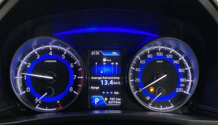 2021 Maruti Baleno ZETA CVT PETROL 1.2, Petrol, Automatic, 42,721 km, Odometer Image