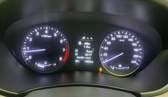 2017 Hyundai Elite i20 ASTA 1.2 (O), Petrol, Manual, 74,249 km, Odometer Image