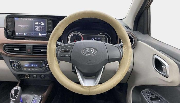 2021 Hyundai AURA SX PLUS 1.2 AMT, Petrol, Automatic, 12,177 km, Steering Wheel Close Up