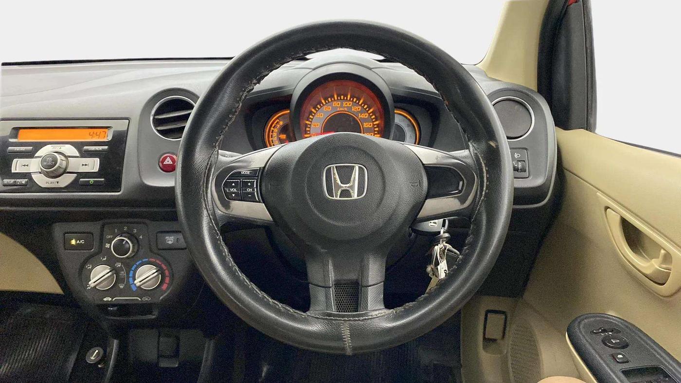 2014 Honda Brio S MT, Petrol, Manual, 56,297 km, Steering Wheel Close Up