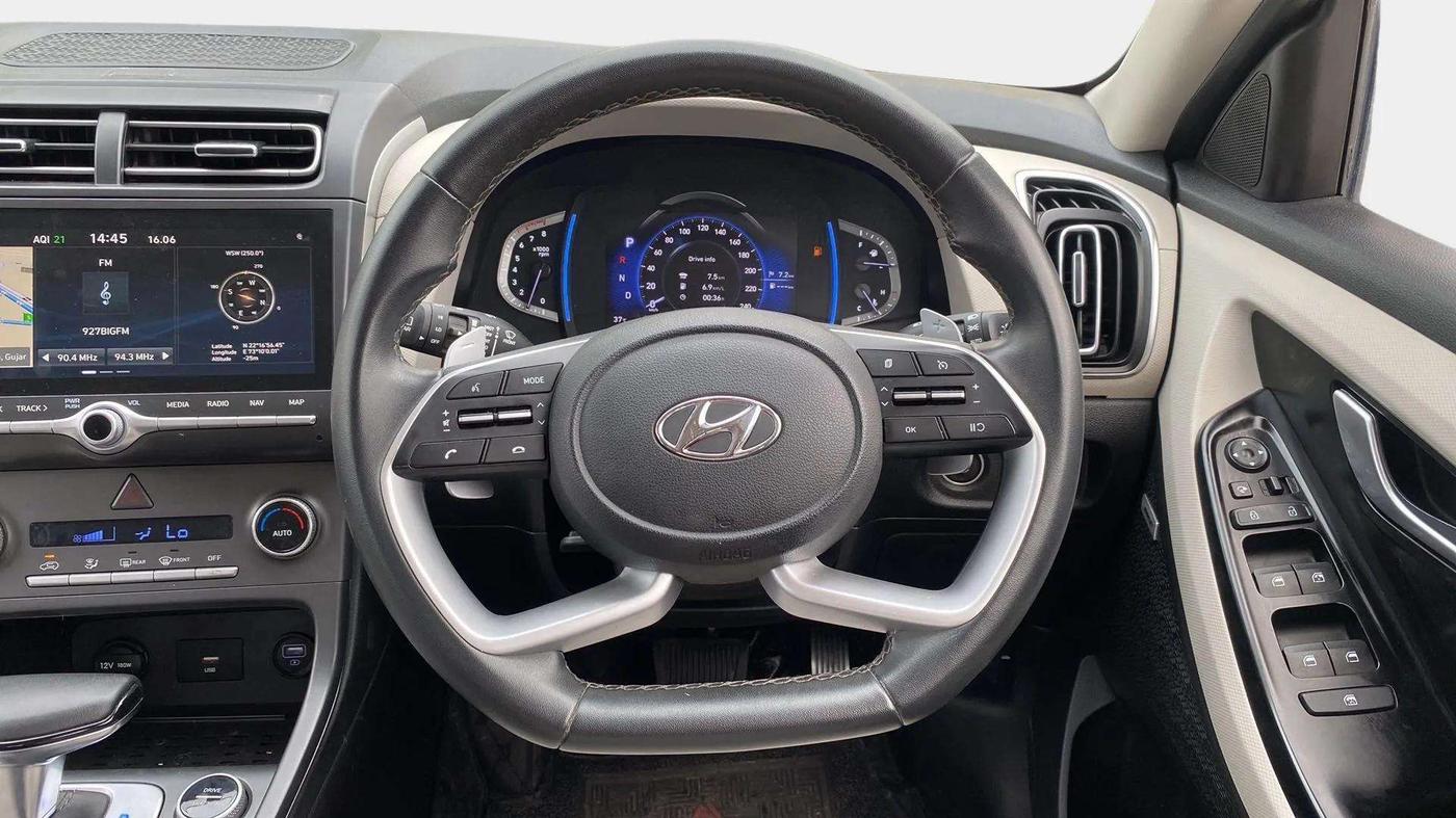 2021 Hyundai Creta SX (O) IVT 1.5 PETROL, Petrol, Automatic, 46,572 km, Steering Wheel Close Up
