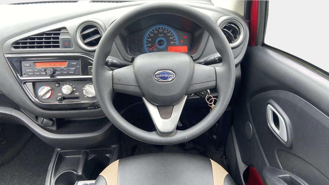 2019 Datsun Redi Go T(O) 1.0 AMT, Petrol, Automatic, 26,578 km, Steering Wheel Close Up