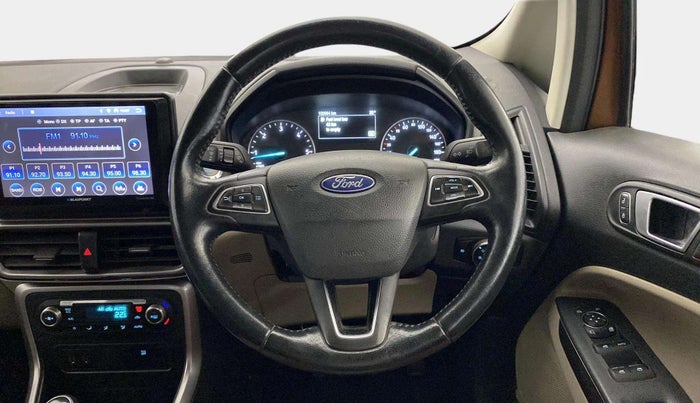 2019 Ford Ecosport TITANIUM + 1.5L DIESEL, Diesel, Manual, 1,00,532 km, Steering Wheel Close Up