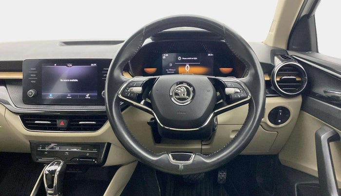2022 Skoda SLAVIA STYLE 1.0L TSI AT, Petrol, Automatic, 30,046 km, Steering Wheel Close Up