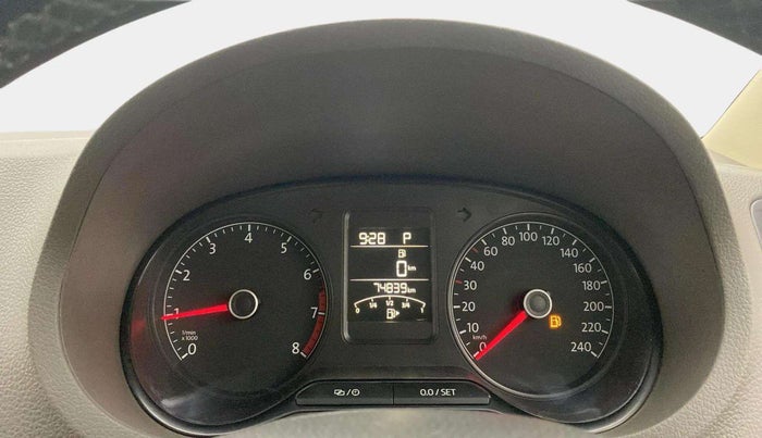 2016 Volkswagen Vento 1.2 TSI HIGHLINE PLUS AT, Petrol, Automatic, 74,809 km, Odometer Image
