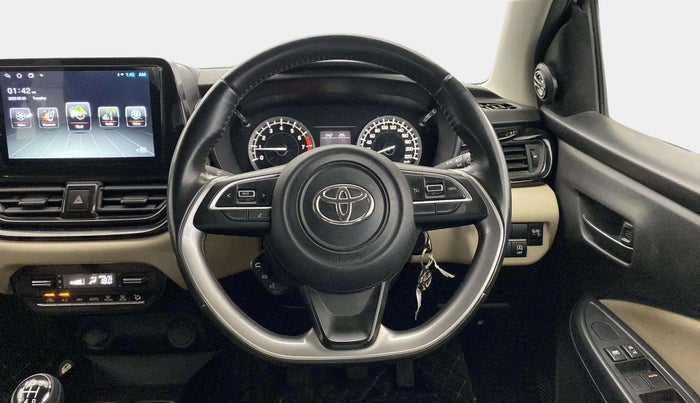 2023 Toyota Glanza E, Petrol, Manual, 10,988 km, Steering Wheel Close Up