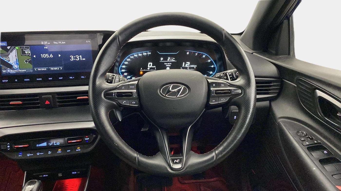 2022 Hyundai NEW I20 N LINE N8 1.0 TURBO GDI DCT DUAL TONE, Petrol, Automatic, 46,574 km, Steering Wheel Close Up