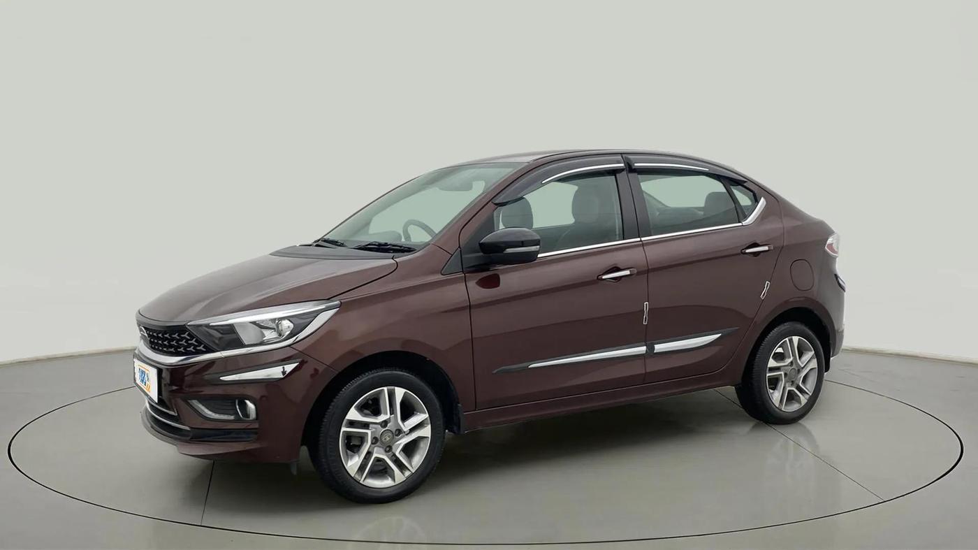2023 Tata TIGOR XZA PLUS LEATHERETTE, Petrol, Automatic, 18,352 km, Left Front Diagonal