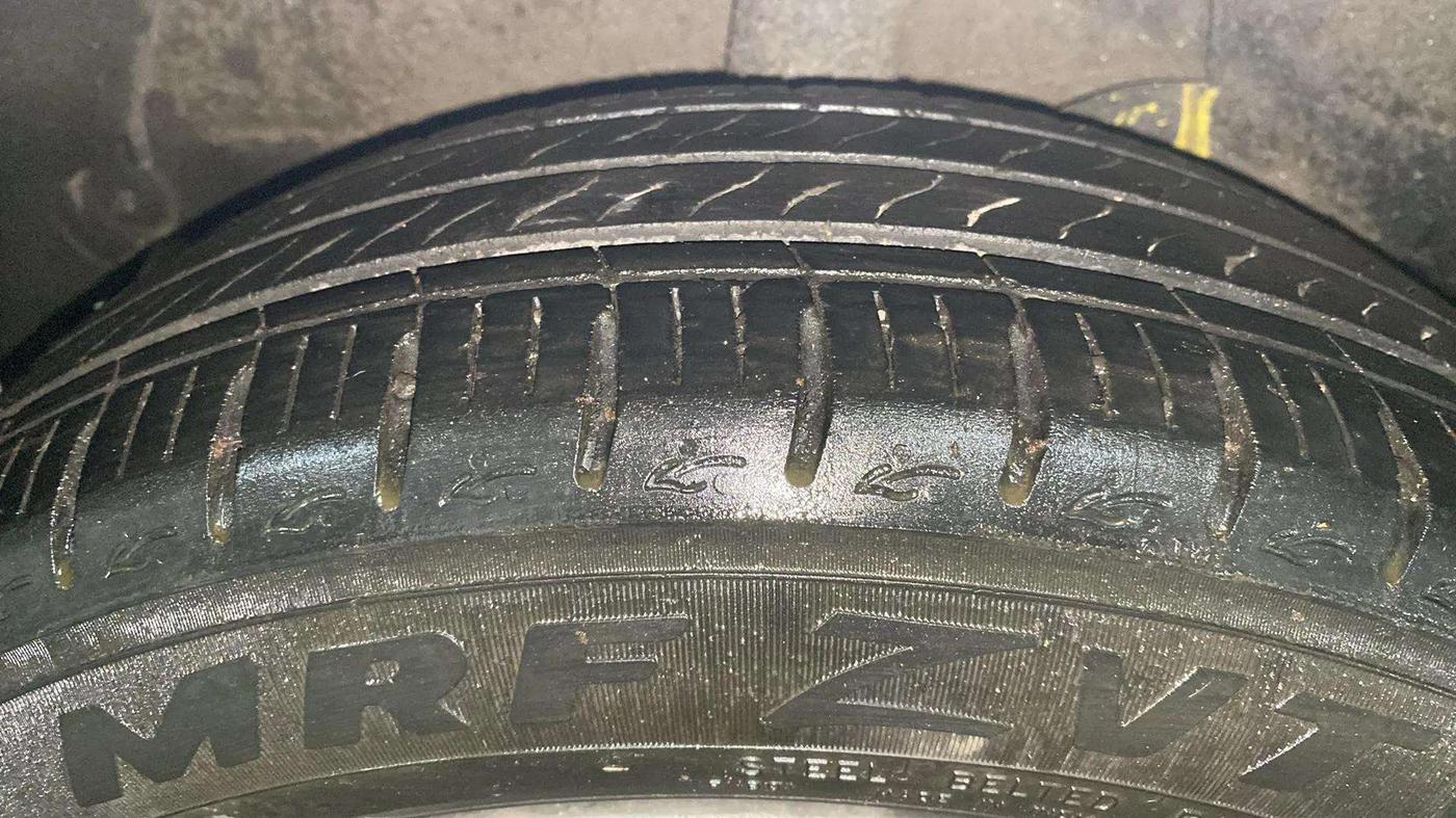 2024 Hyundai AURA SX 1.2 CNG, CNG, Manual, 44,971 km, Right Rear Tyre Tread