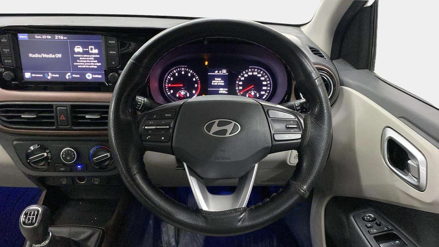 2024 Hyundai AURA SX 1.2 CNG, CNG, Manual, 44,971 km, Steering Wheel Close Up