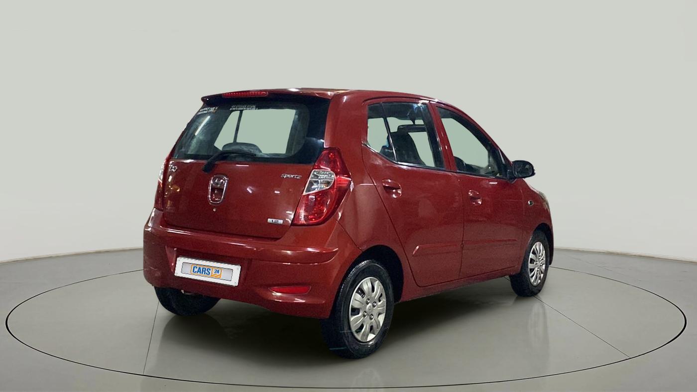 2013 Hyundai i10 SPORTZ 1.2, Petrol, Manual, 43,836 km, Right Back Diagonal