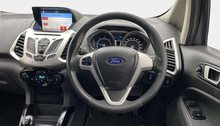 2017 Ford Ecosport TITANIUM+ 1.5L DIESEL, Diesel, Manual, 1,27,554 km, Steering Wheel Close Up