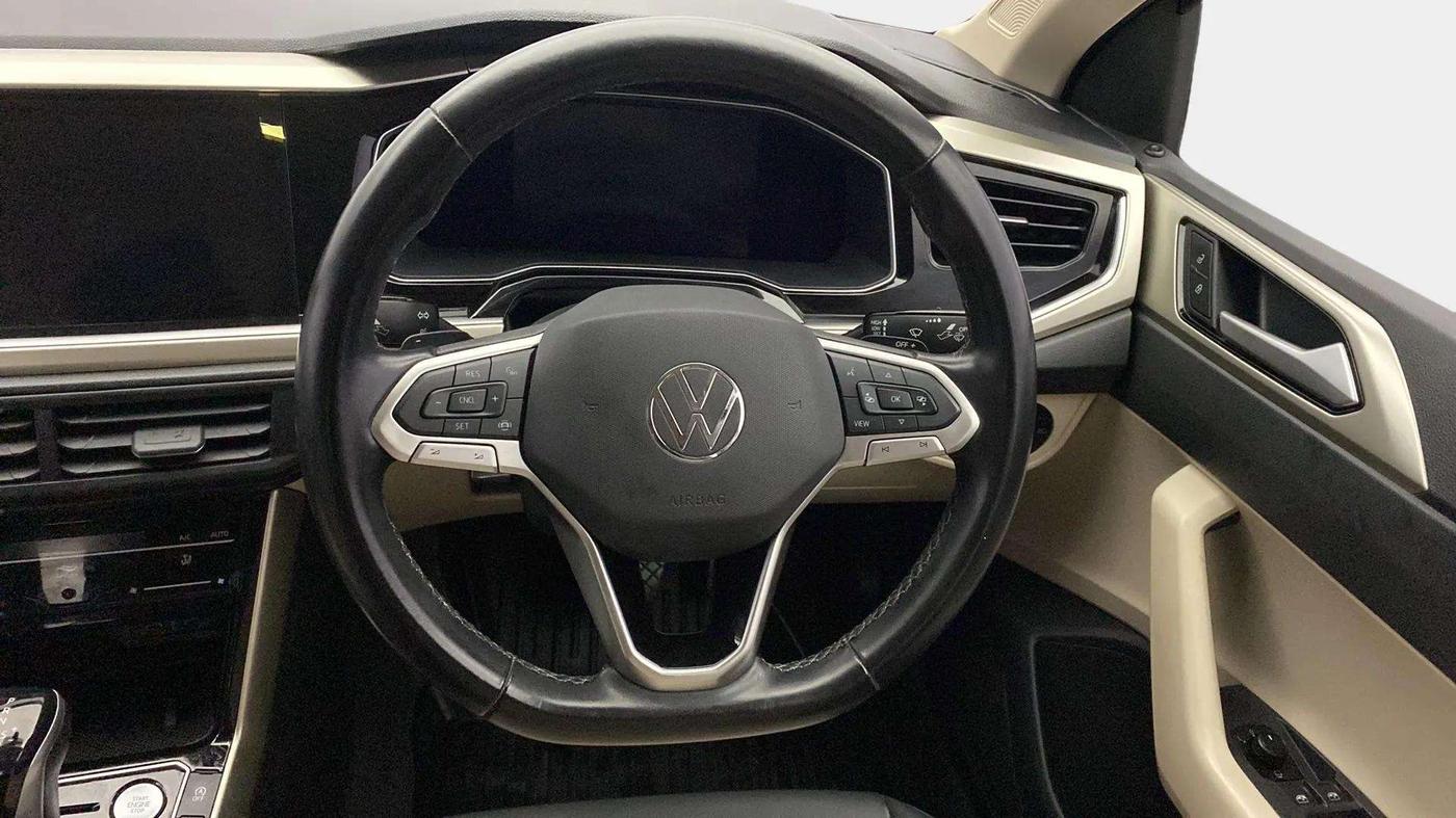 2022 Volkswagen VIRTUS TOPLINE TSI 1.0 AT, Petrol, Automatic, 34,463 km, Steering Wheel Close Up