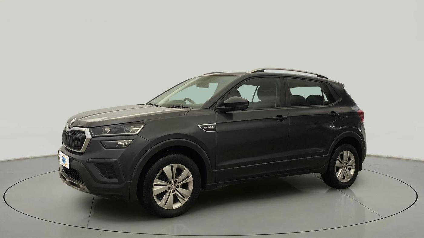 2021 Skoda KUSHAQ AMBITION 1.0L TSI AT, Petrol, Automatic, 96,315 km, Left Front Diagonal