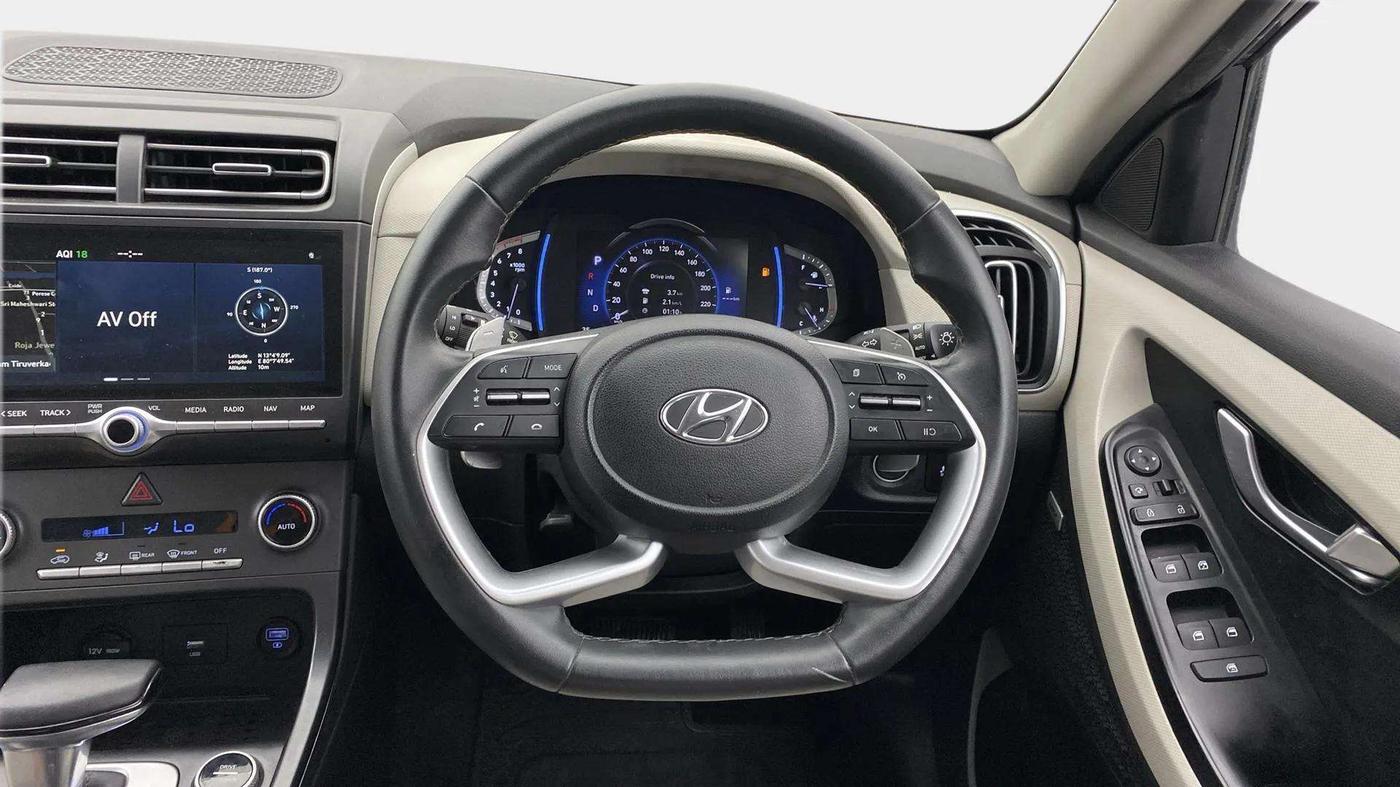 2021 Hyundai Creta SX (O) IVT 1.5 PETROL, Petrol, Automatic, 44,503 km, Steering Wheel Close Up
