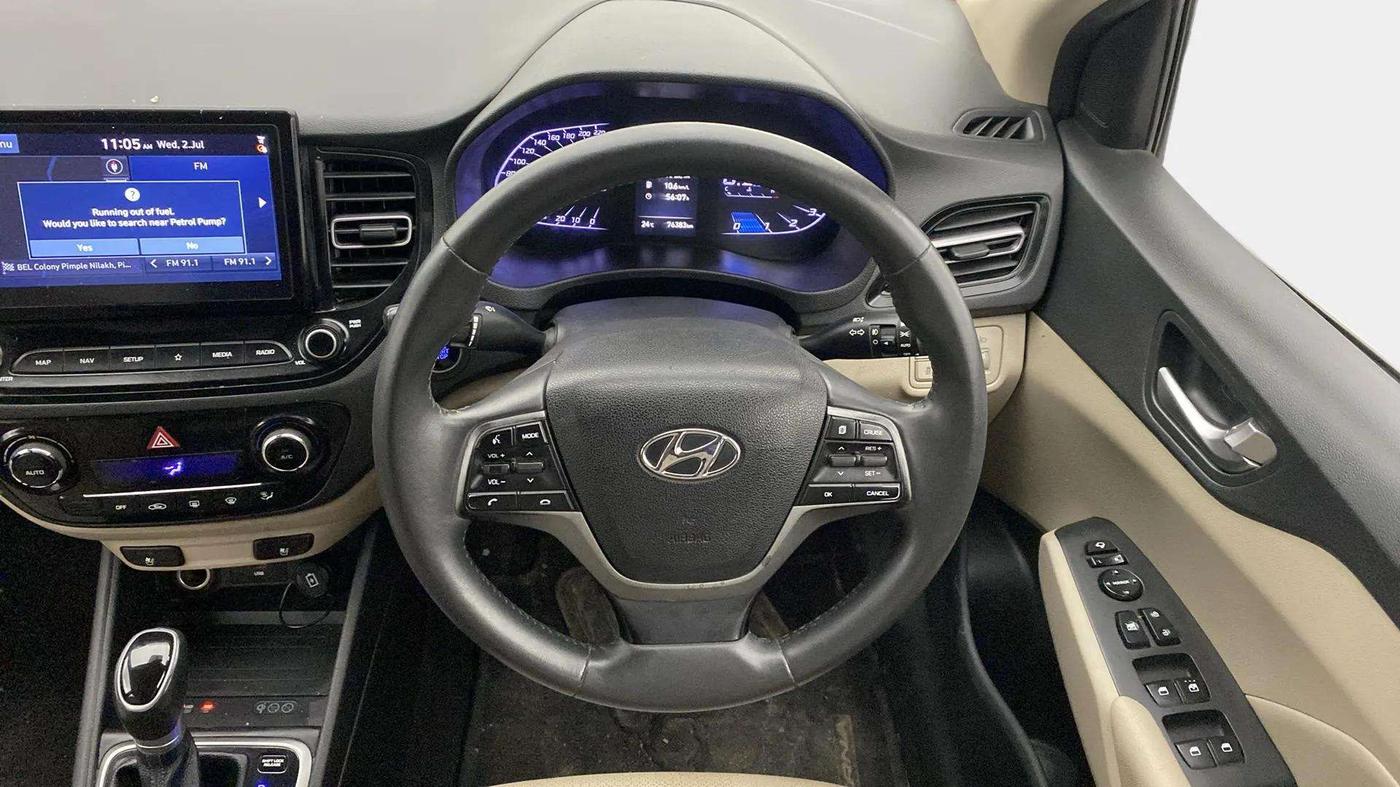 2021 Hyundai Verna SX (O) 1.5 VTVT IVT, Petrol, Automatic, 77,085 km, Steering Wheel Close Up