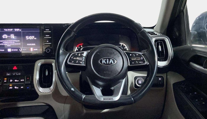 2021 KIA SONET HTX 1.0 IMT, Petrol, Manual, 65,186 km, Steering Wheel Close Up