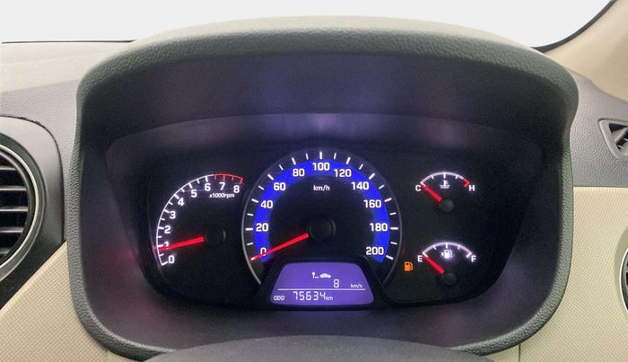 2014 Hyundai Xcent S 1.2, CNG, Manual, 75,627 km, Odometer Image