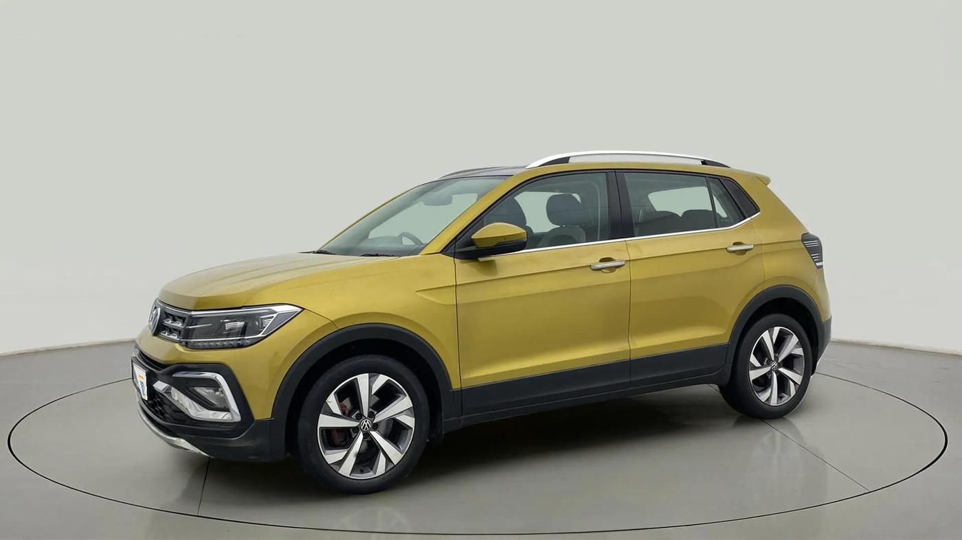 2021 Volkswagen TAIGUN TOPLINE 1.0 TSI AT, Petrol, Automatic, 49,885 km, Left Front Diagonal