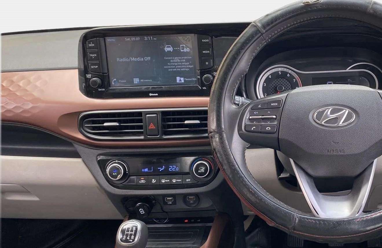 2021 Hyundai AURA SX 1.2 (O), Petrol, Manual, 43,059 km, Air Conditioner