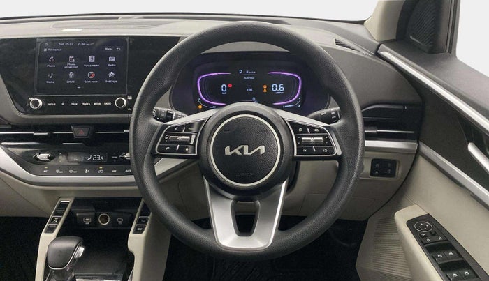 2023 KIA CARENS PRESTIGE PLUS 1.5 PETROL DCT 7 STR, Petrol, Automatic, 27,100 km, Steering Wheel Close Up