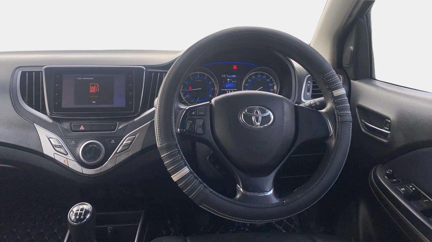 2019 Toyota Glanza G, Petrol, Manual, 50,178 km, Steering Wheel Close Up
