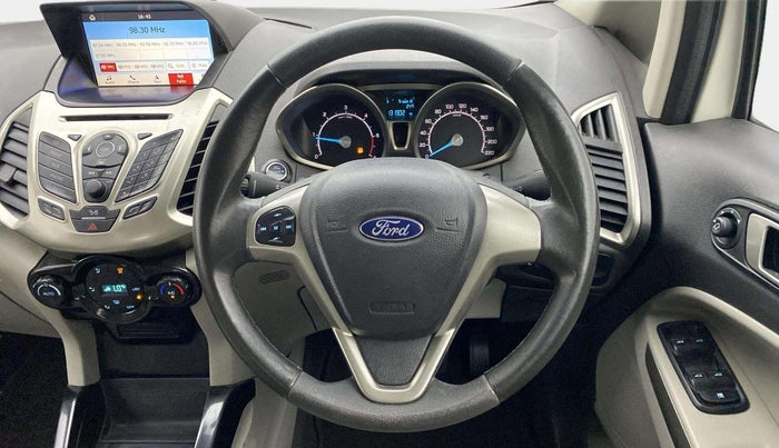 2017 Ford Ecosport TITANIUM 1.5L DIESEL, Diesel, Manual, 1,31,973 km, Steering Wheel Close Up