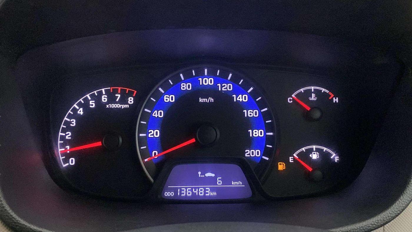 2014 Hyundai Xcent S (O) 1.2, Petrol, Manual, 1,36,198 km, Odometer Image