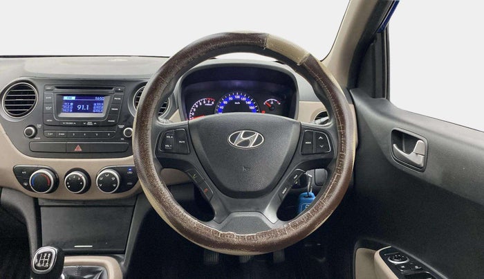 2014 Hyundai Xcent S (O) 1.2, Petrol, Manual, 1,16,379 km, Steering Wheel Close Up
