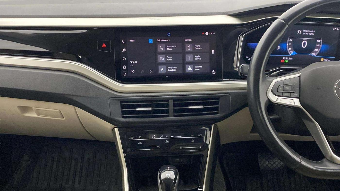 2022 Volkswagen VIRTUS TOPLINE TSI 1.0 AT, Petrol, Automatic, 52,864 km, Air Conditioner
