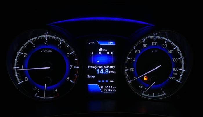 2016 Maruti Baleno ZETA 1.2 K12, Petrol, Manual, 72,201 km, Odometer Image