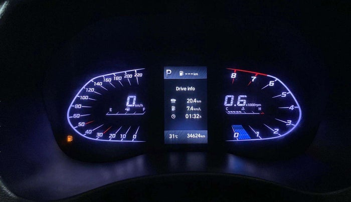 2021 Hyundai Verna SX (O) 1.5 VTVT IVT, Petrol, Automatic, 34,603 km, Odometer Image