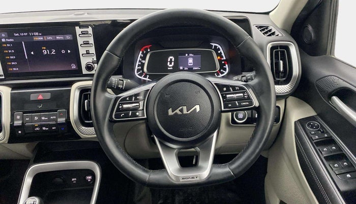 2021 KIA SONET HTX 1.0 IMT, Petrol, Manual, 23,799 km, Steering Wheel Close Up