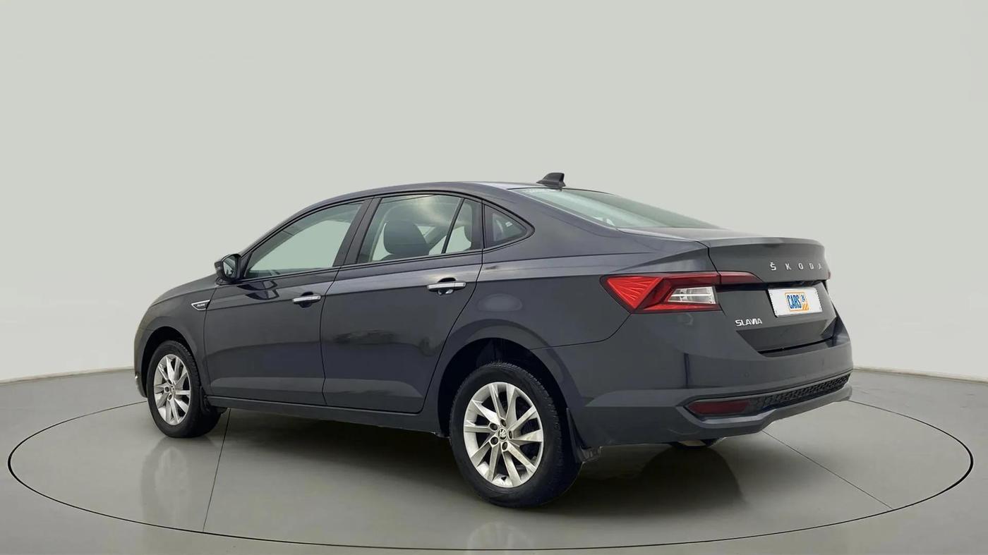 2023 Skoda SLAVIA AMBITION 1.0L TSI AT, Petrol, Automatic, 12,391 km, Left Back Diagonal