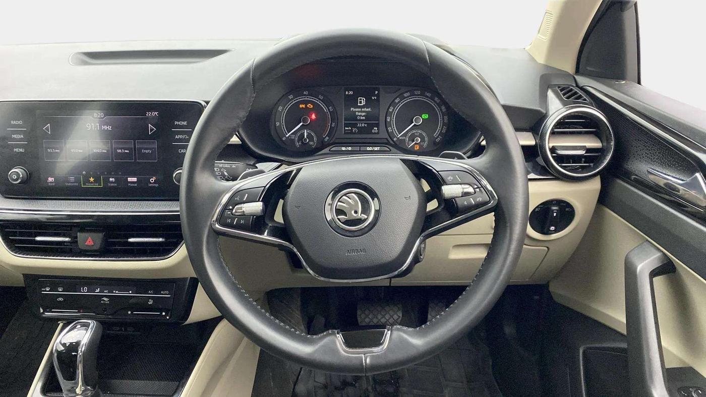 2023 Skoda SLAVIA AMBITION 1.0L TSI AT, Petrol, Automatic, 12,391 km, Steering Wheel Close Up