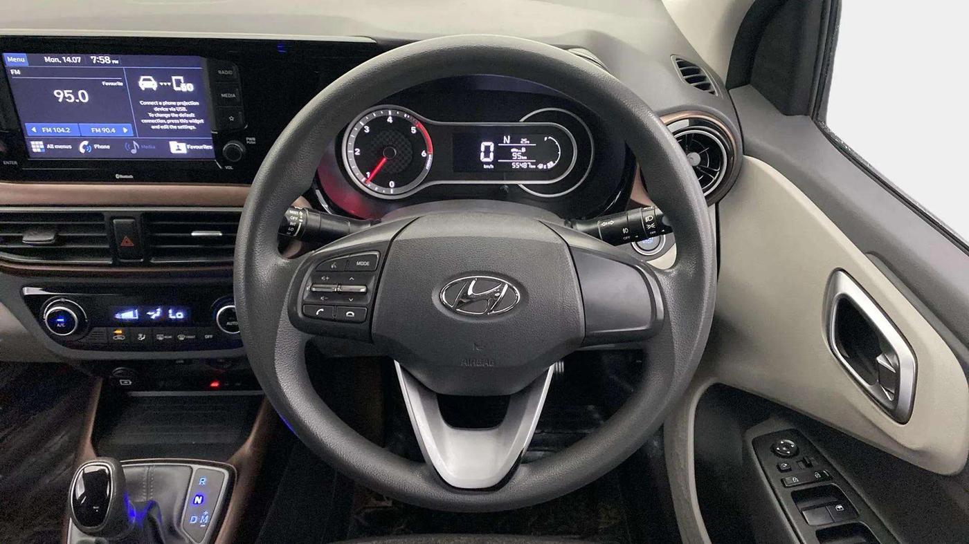 2020 Hyundai AURA SX PLUS 1.2 AMT CRDI, Diesel, Automatic, 55,887 km, Steering Wheel Close Up