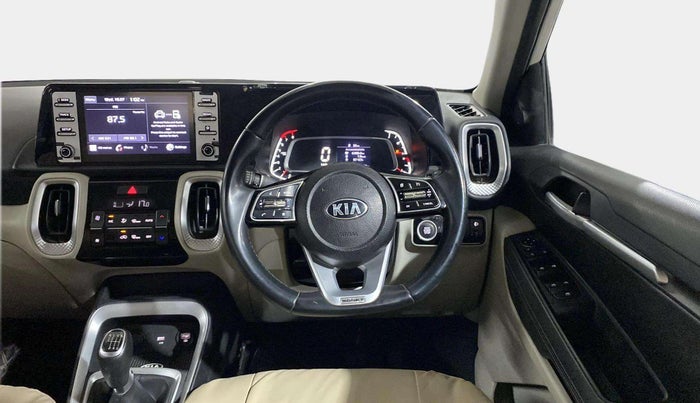 2021 KIA SONET HTX 1.0 IMT, Petrol, Manual, 38,131 km, Steering Wheel Close Up