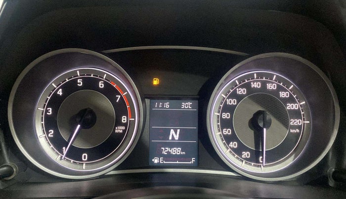 2019 Maruti Dzire VXI AMT, Petrol, Automatic, 72,422 km, Odometer Image