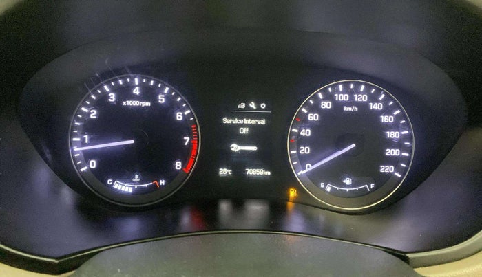 2016 Hyundai Elite i20 ASTA 1.2 (O), Petrol, Manual, 70,844 km, Odometer Image