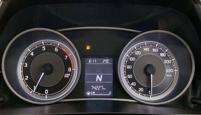 2019 Maruti Dzire ZXI AMT, Petrol, Automatic, 74,171 km, Odometer Image