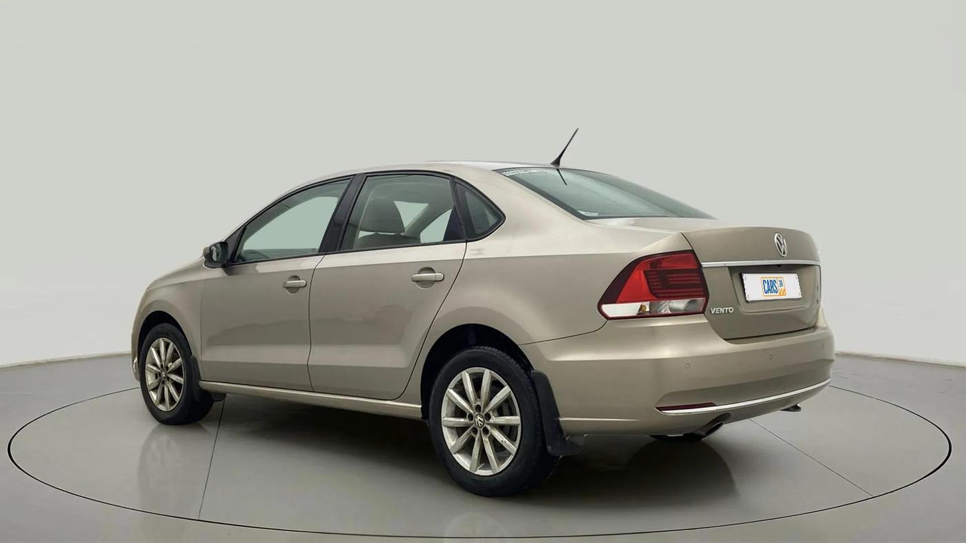 2017 Volkswagen Vento HIGHLINE 1.5 AT, Diesel, Automatic, 74,491 km, Left Back Diagonal