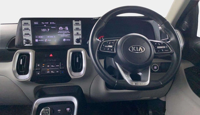 2021 KIA SONET HTX 1.0 IMT, Petrol, Manual, 26,459 km, Steering Wheel Close Up